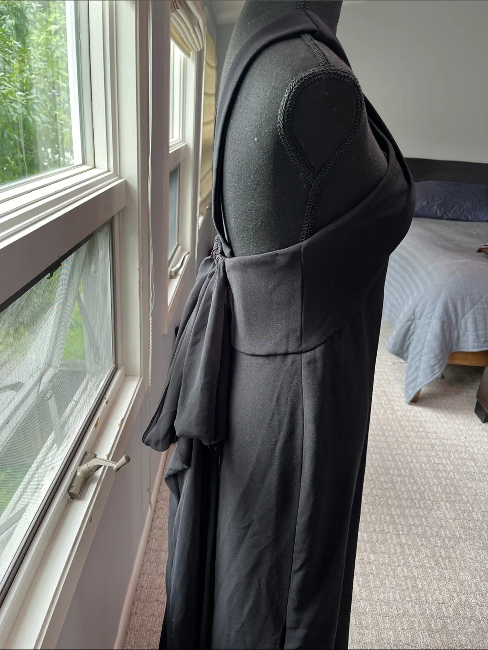 Pronovias Barcelona Black Cross-Neck Maxi Gown with Back Detail - Picture 10 of 15